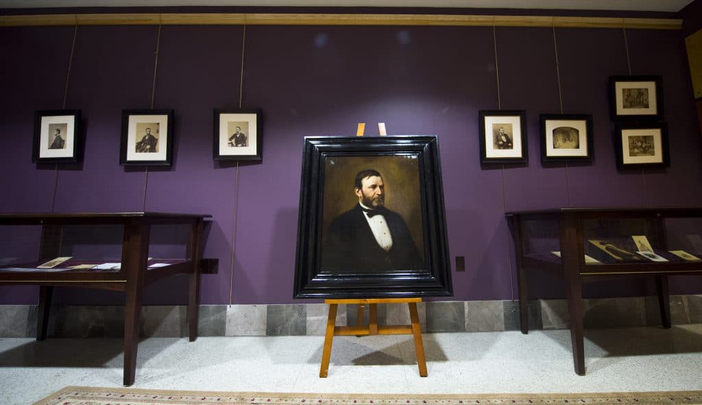 MSU's Ulysses S. Grant Presidential Library now features an exhibit titled "The President's Face: Portraits of Ulysses S. Grant and Abraham Lincoln in Context." The collection of photographs and portraits, some never before shown publicly, are on display through April 2016. Photo by: Russ Houston